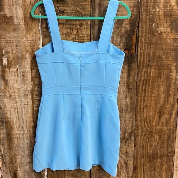 Amanda Uprichard Ace mini dress Sky Blue Pacific Revolve M - Picture 9 of 9